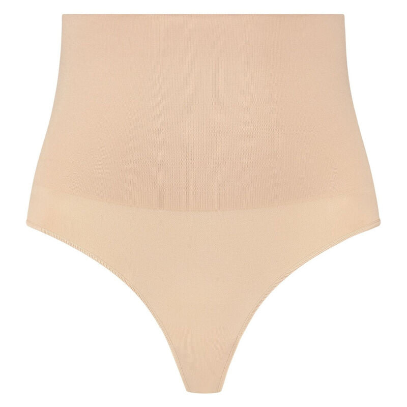 BYE-BRA - THONG-STIL SØMLØS BÆLTE BEIGE STØRRELSE XL