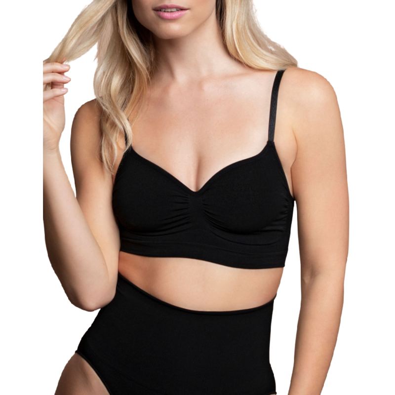 BYE-BRA - MEDIUM KONTROL-BH SØMLØS SORT STØRRELSE S