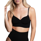 BYE-BRA - MEDIUM KONTROL-BH SØMLØS SORT STØRRELSE XL