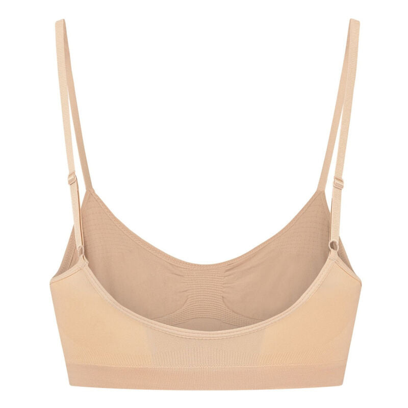 BYE-BRA - MEDIUM KONTROL-BH SØMLØS BEIGE STØRRELSE M