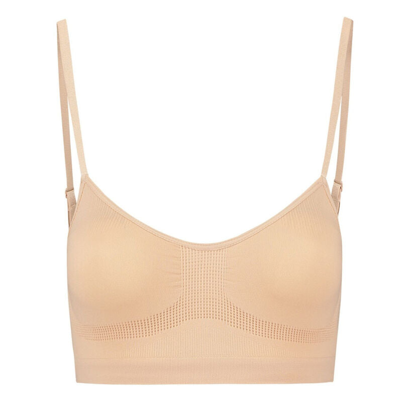 BYE-BRA - MEDIUM KONTROL-BH SØMLØS BEIGE STØRRELSE L