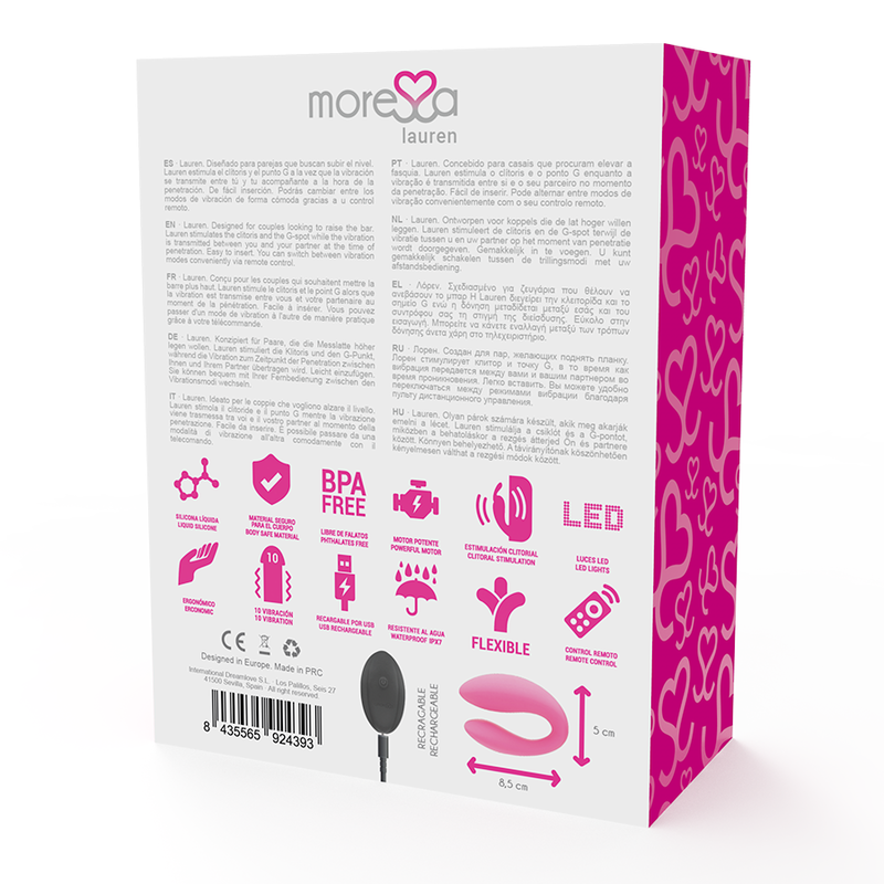 MORESSA - LAUREN FJERNBETJENINGSSTIMULATOR TIL PAR