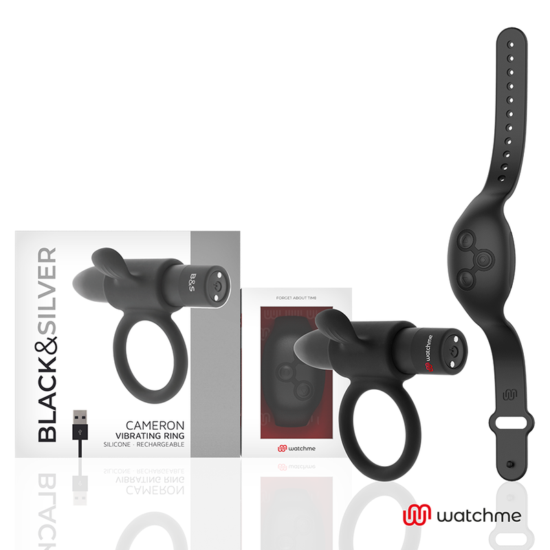BLACK&SILVER - CAMERON FJERNBETJENING COCKRING WATCHME