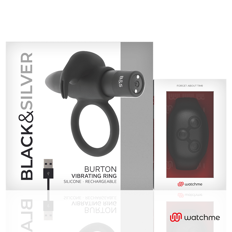BLACK&SILVER - BURTON FJERNBETJENING COCKRING WATCHME