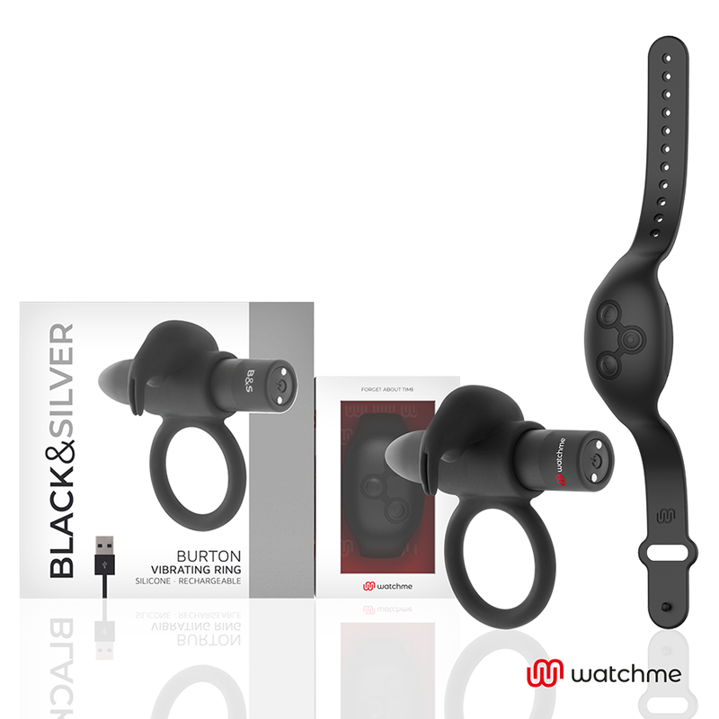 BLACK&SILVER - BURTON FJERNBETJENING COCKRING WATCHME