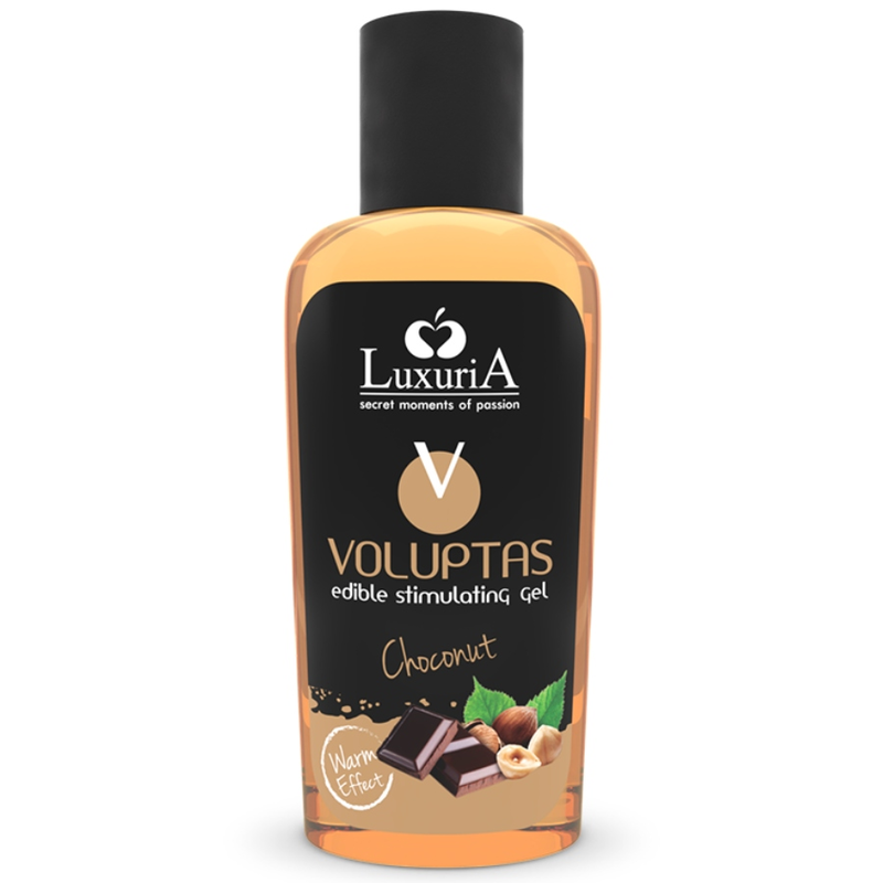 INTIMATELINE LUXURIA - VOLUPTAS EDIBLE MASSAGE GEL OPVARMENDE EFFEKT - CHOKOSNØD 100 ML