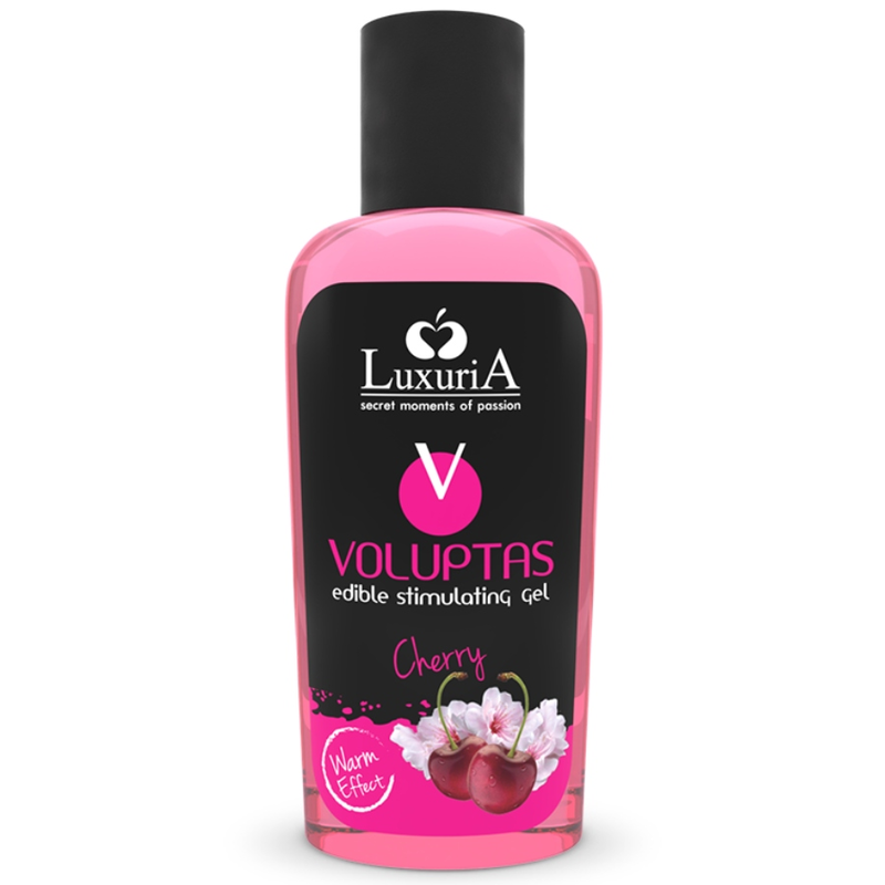 INTIMATELINE LUXURIA - VOLUPTAS SPISELIG MASSAGEGEL MED VARMENDE EFFEKT - KIRSEBÆR 100 ML
