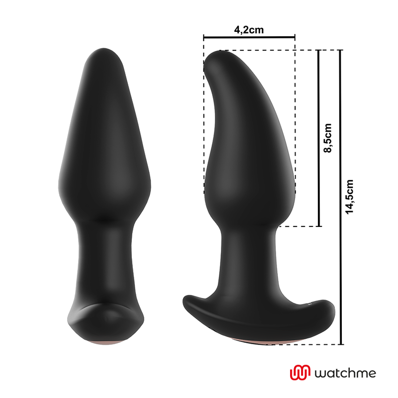 ANBIGUO - WATCHME FJERNBETJENING ANALPLUG VIBRATOR MED ROTATION AF AMADEUS PERLE