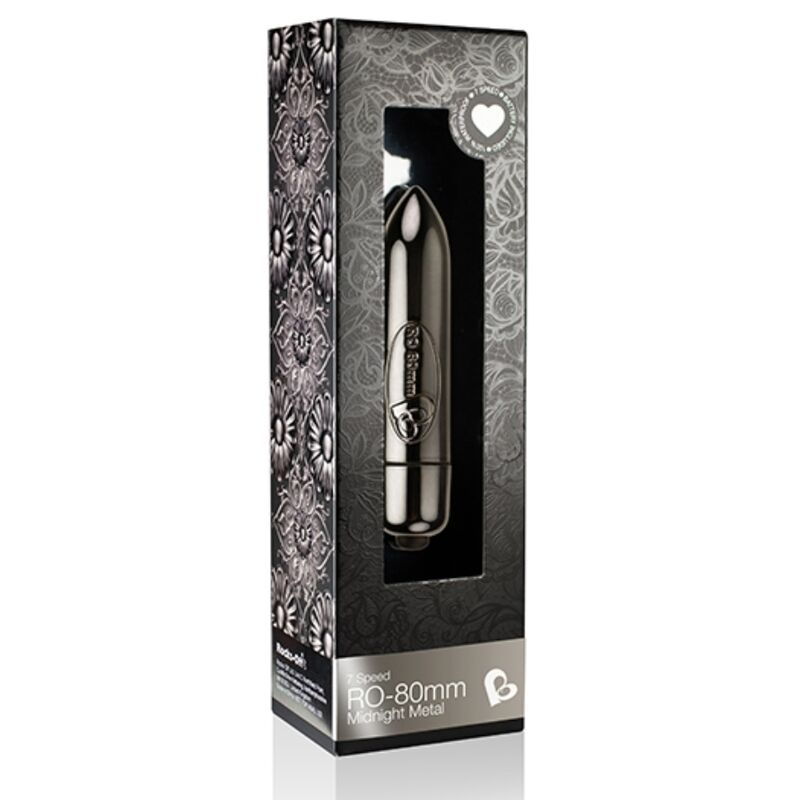 ROCKS-OFF - VIBRERENDE KUGLET RO-80MM MIDNIGHT METAL