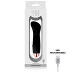 DOLCE VITA - GENOPLADELIG VIBRATOR ONE SORT 7 HASTIGHEDER