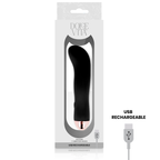 DOLCE VITA - GENOPLADELIG VIBRATOR TO SORT 7 HASTIGHEDER