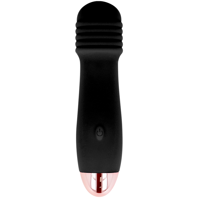DOLCE VITA - GENOPLADELIG VIBRATOR MED TRE SORT MED 7 HASTIGHEDER