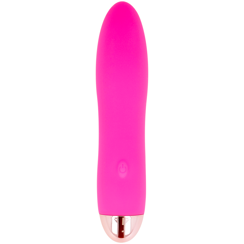 DOLCE VITA - GENOPLADELIG VIBRATOR MED FIRE LYSE OG 7 HASTIGHEDER