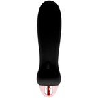 DOLCE VITA - GENOPLADELIG VIBRATOR MED FEM SORT 7 HASTIGHEDER