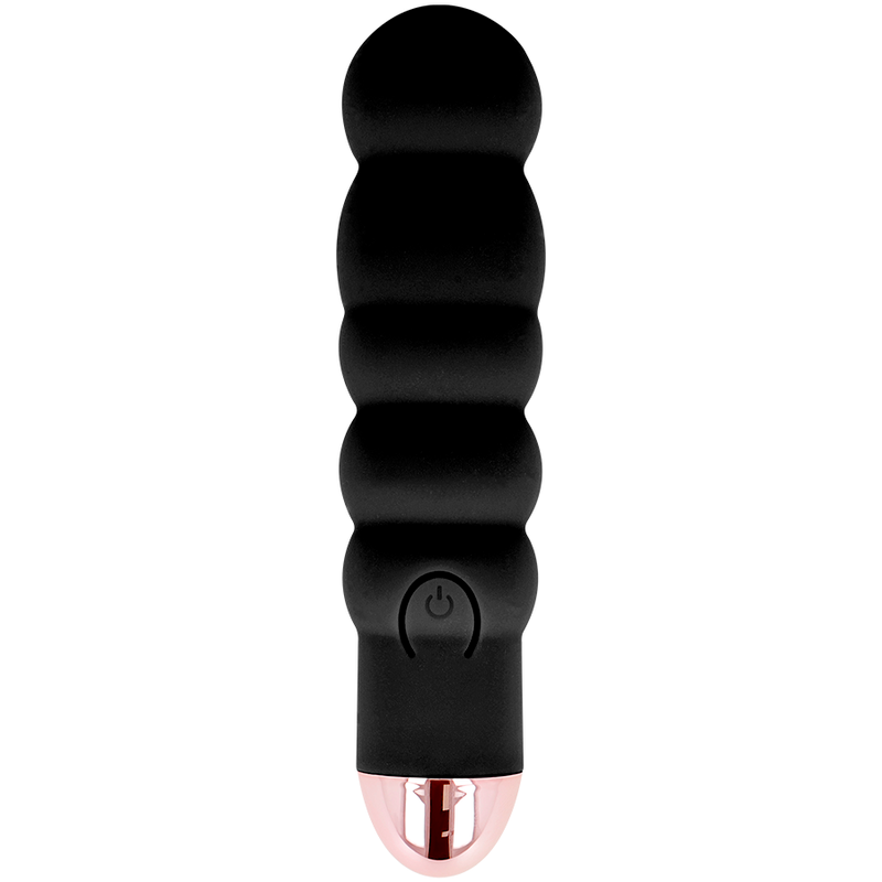 DOLCE VITA - GENOPLADELIG VIBRATOR SEKS SORT 7 HASTIGHEDER