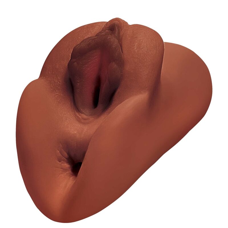 PDX PLUS - PERFEKT FISSE DOBBELT STROKER VAGINA OG ANUS MASTURBATOR BRUN