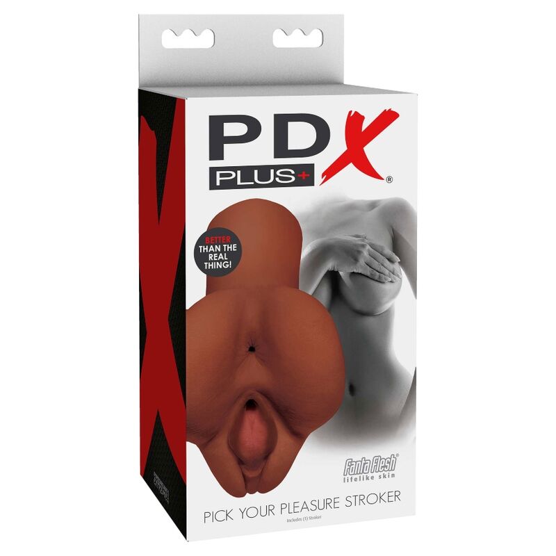 PDX PLUS - VÆLG DIN FORNØJELSE DOBBELT BRUN MASTURBATOR