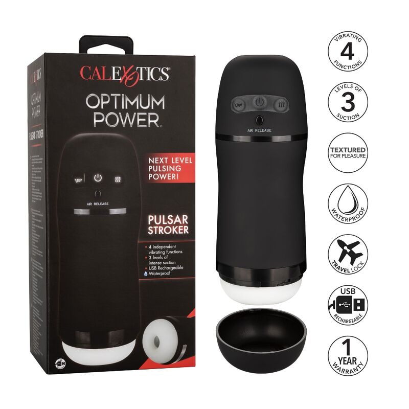 CALEXOTICS - OPTIMAL POWER VIBRERENDE SUGE-MASTURBATOR