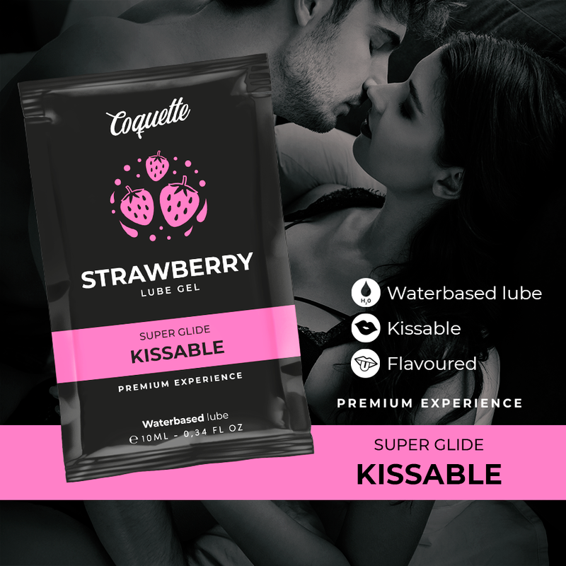 COQUETTE CHIC DESIRE - JORDBÆR VANDBASERET KYSSEGLIDEMIDDEL I LOMME 10 ML