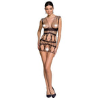 PASSION - KVINDE BS089 BODYSTOCKING SORT EN STØRRELSE