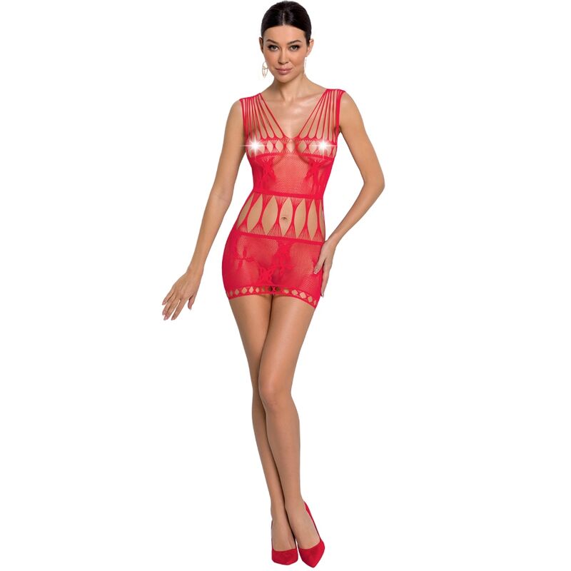 PASSION - KVINDE BS090 RØD BODYSTOCKING ÉN STØRRELSE