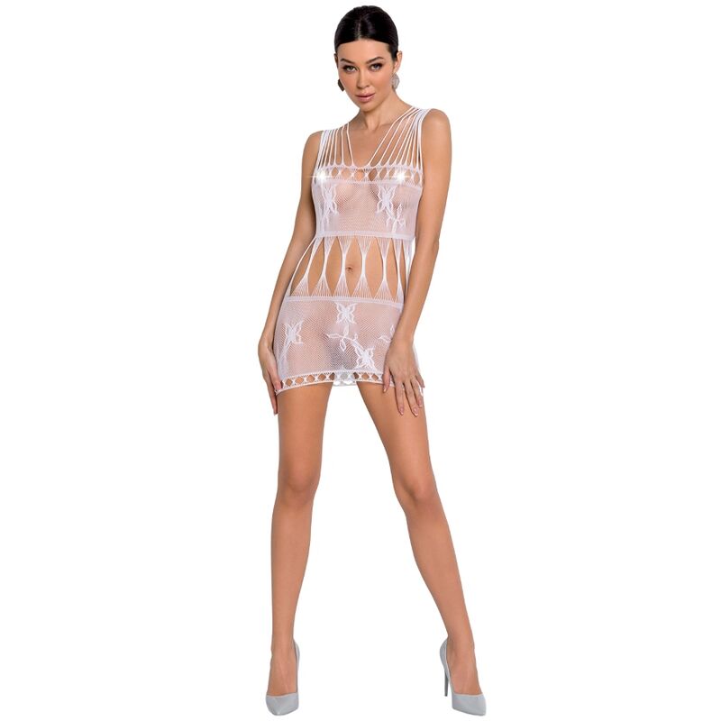 PASSION - KVINDE BS090 HVID BODYSTOCKING ÉN STØRRELSE