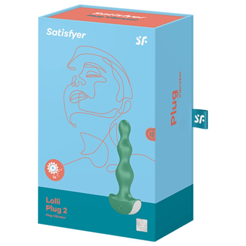 SATISFYER - LOLLI PLUG 2 PLUG VIBRATOR GRØN
