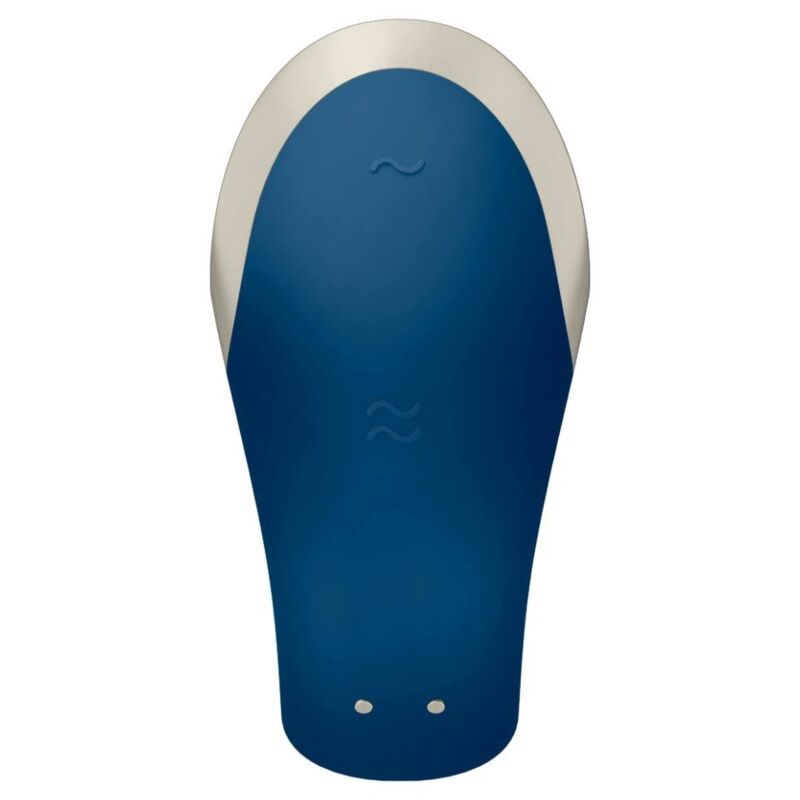 SATISFYER - DOUBLE LOVE LUXURY PARTNER VIBRATOR BLÅ