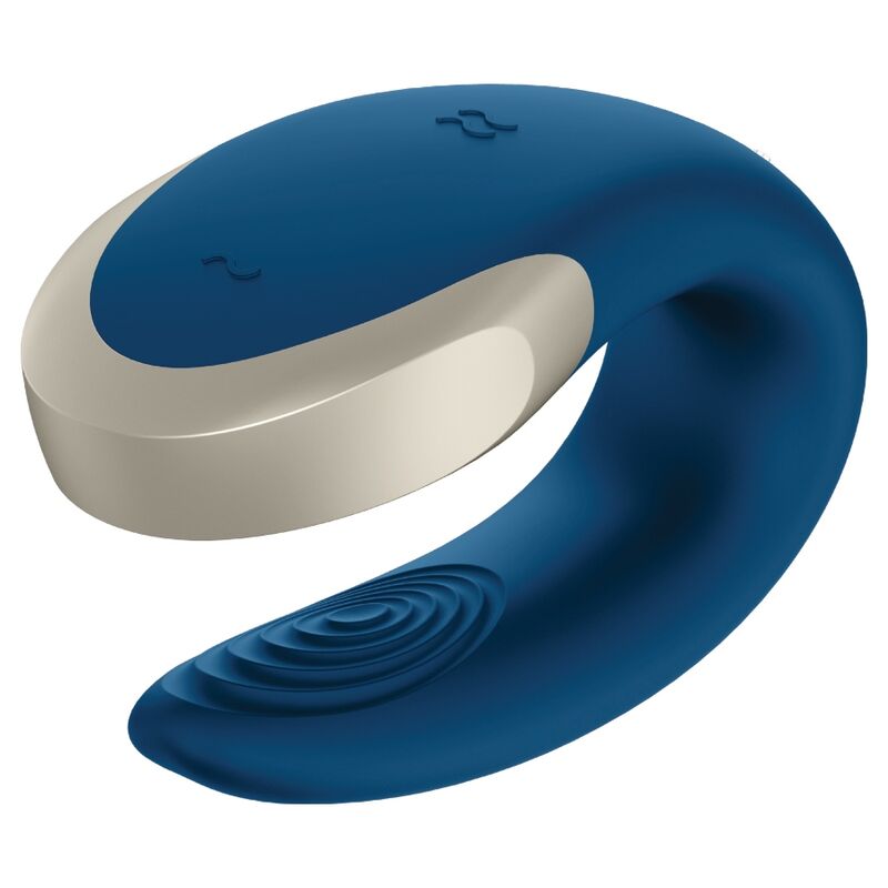 SATISFYER - DOUBLE LOVE LUXURY PARTNER VIBRATOR BLÅ