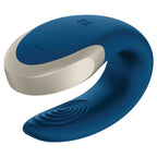 SATISFYER - DOUBLE LOVE LUXURY PARTNER VIBRATOR BLÅ