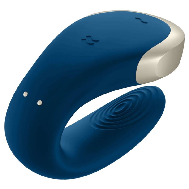 SATISFYER - DOUBLE LOVE LUXURY PARTNER VIBRATOR BLÅ
