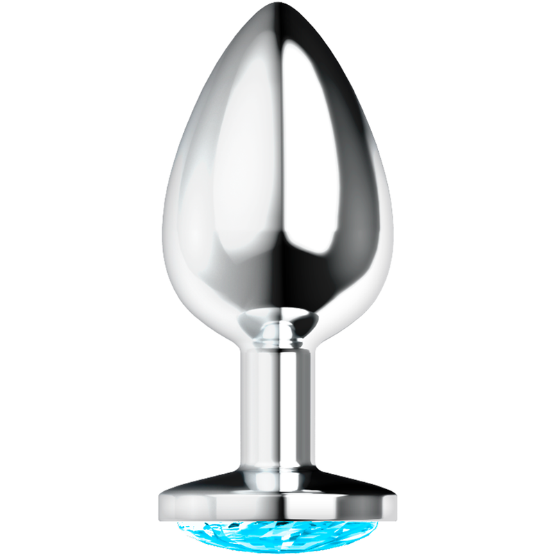 OHMAMA - ANALPLUG MED BLÅ KRYSTAL L