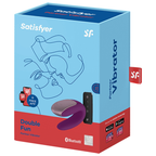SATISFYER - DOUBLE SJOV PARTNER VIBRATOR LILLA