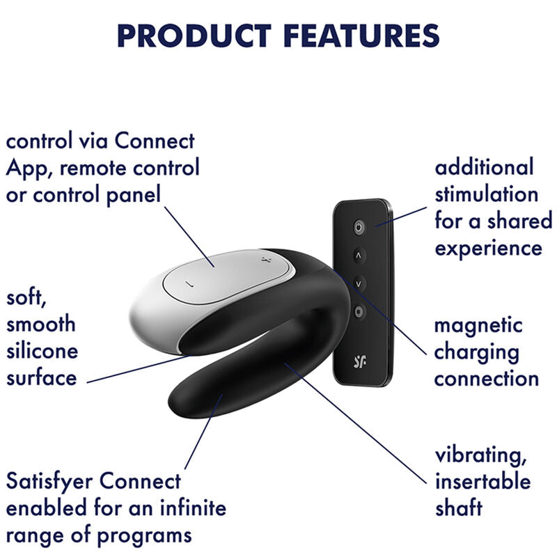 SATISFYER - DOUBLE SJOV PARTNER VIBRATOR SORT
