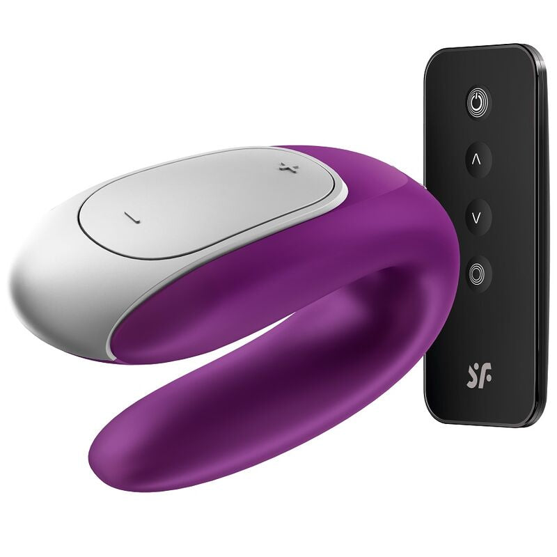 SATISFYER - DOUBLE SJOV PARTNER VIBRATOR LILLA