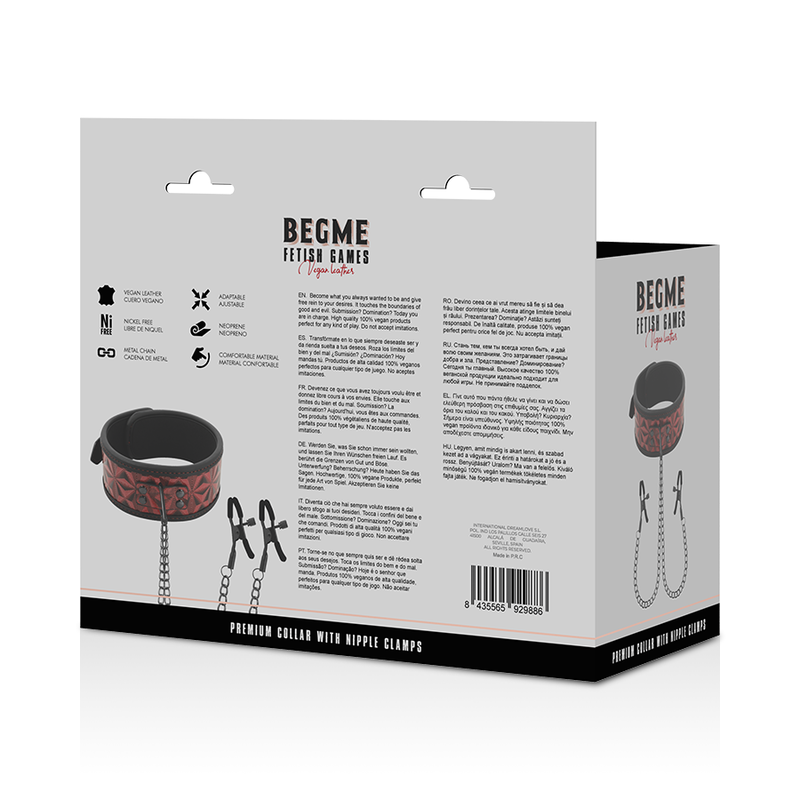 BEGME - RED EDITION HALSBÅND MED BRØDESTRYKKE MED NEOPRENFOR