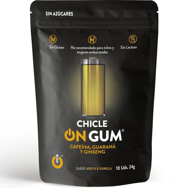 WUG GUM - MED KOFFEIN, GINSENG OG GUARANA GUMMI 10 STK.