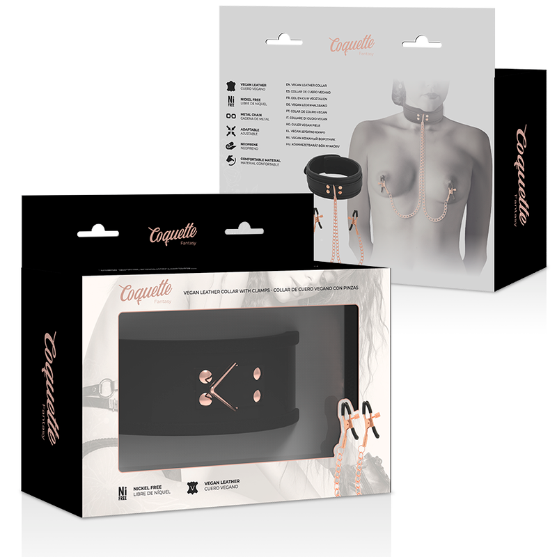 COQUETTE CHIC DESIRE - FANTASY NIPPLE CLAMP HALSKÆDE MED NEOPRENFOR