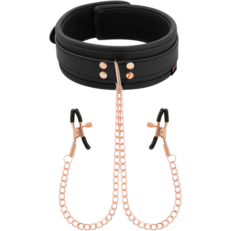 COQUETTE CHIC DESIRE - FANTASY NIPPLE CLAMP HALSKÆDE MED NEOPRENFOR