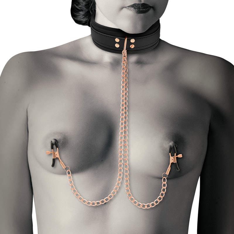 COQUETTE CHIC DESIRE - FANTASY NIPPLE CLAMP HALSKÆDE MED NEOPRENFOR