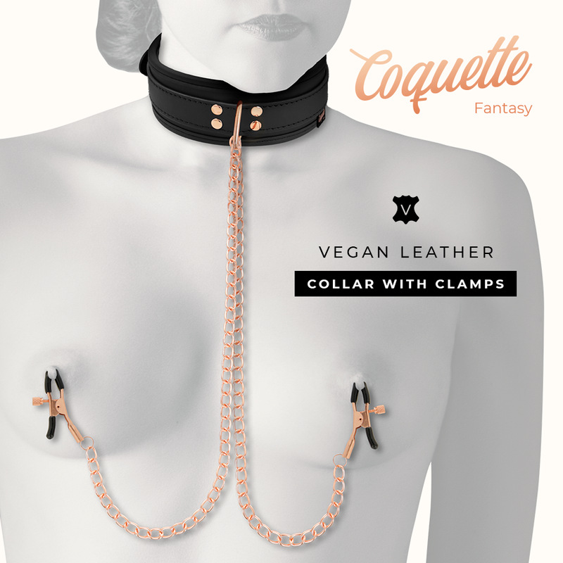 COQUETTE CHIC DESIRE - FANTASY NIPPLE CLAMP HALSKÆDE MED NEOPRENFOR