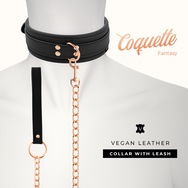 COQUETTE CHIC DESIRE - FANTASY VEGANSK LÆDERHALSVÆSKE MED NEOPRENFOR