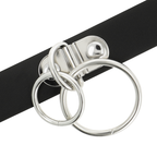 COQUETTE CHIC DESIRE - DOBBELT RING VEGANSK LÆDERCHOKER