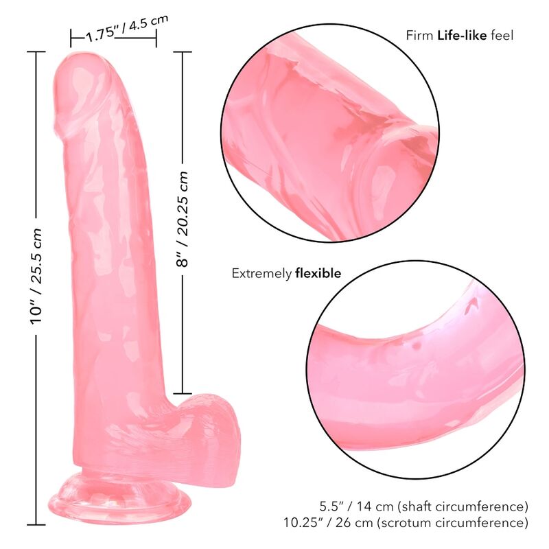 CALEXOTICS - STØRRELSE QUEEN DILDO PINK 20,3 CM