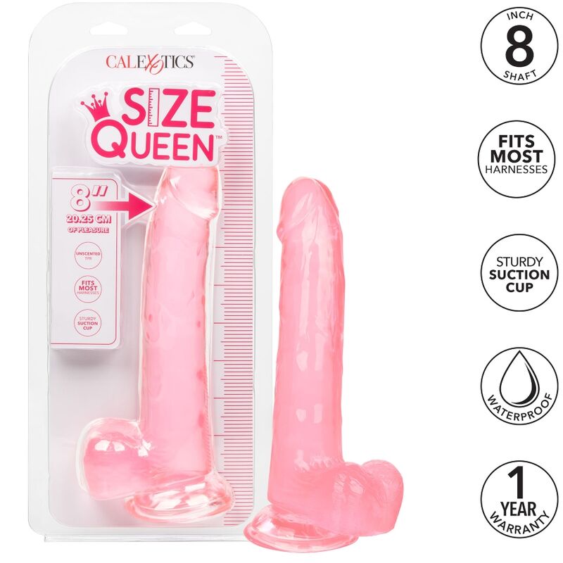 CALEXOTICS - STØRRELSE QUEEN DILDO PINK 20,3 CM