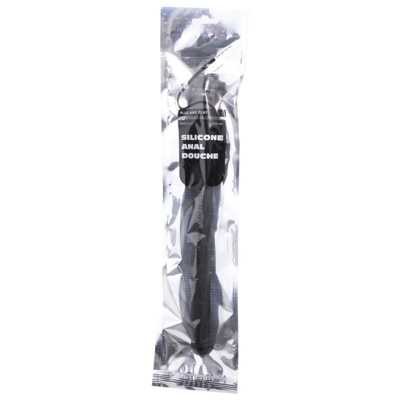 ALL BLACK - RIFLETTET ANALBRUSESILIKONE 27 CM