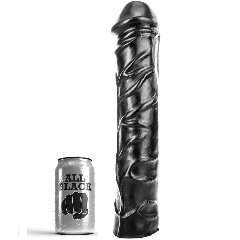 ALL BLACK - KÆMPE BLØD FISTING DILDO 32 CM