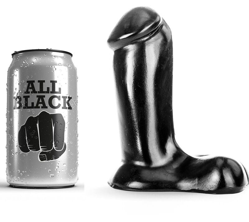 ALL BLACK - REALISTISK DILDO 14 CM