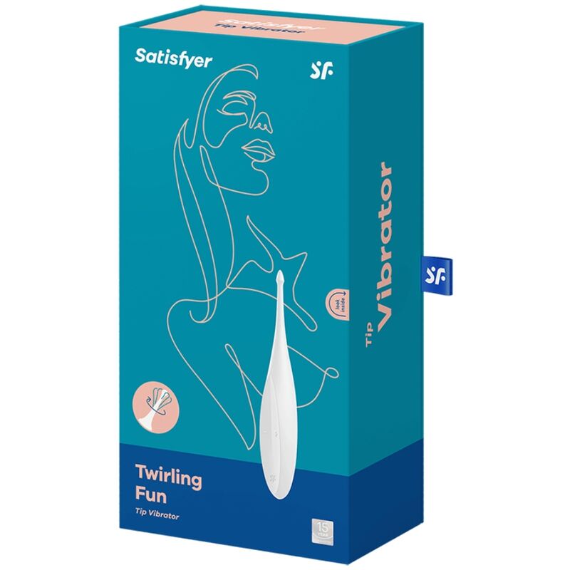 SATISFYER - TWIRLING FUN TIP VIBRATOR HVID