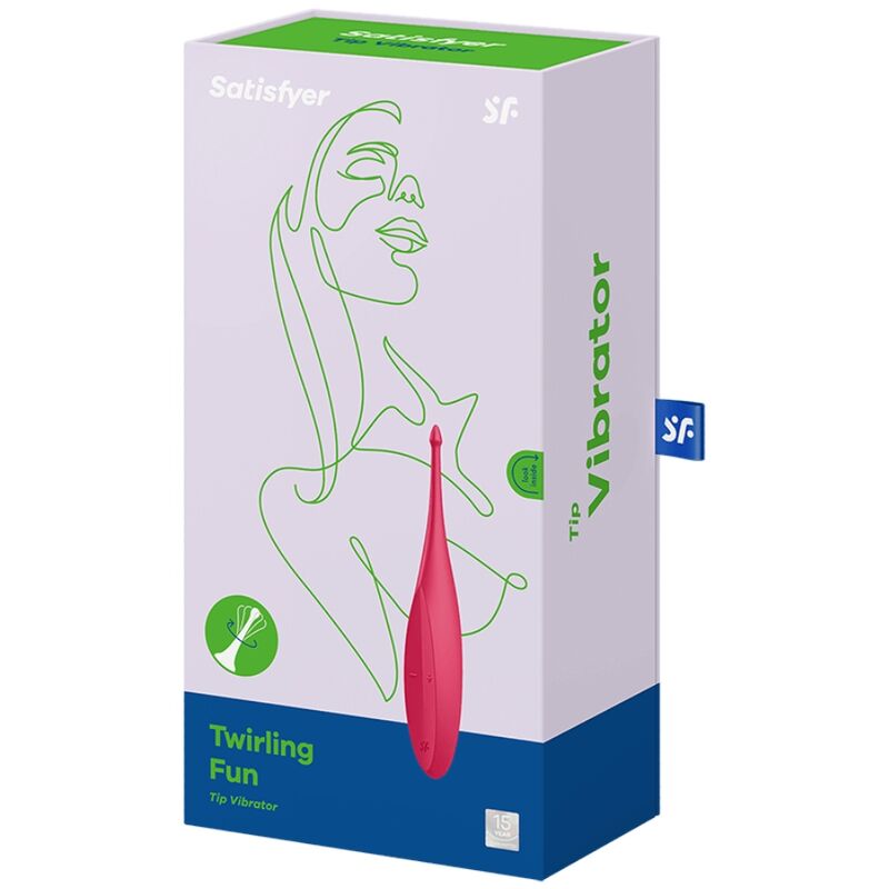 SATISFYER - TWIRLING FUN TIP VIBRATOR RØD